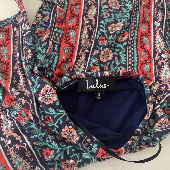 🔆NWOT Lulu’s Boho Multi-Print Backless Midi Dress - Picture 8 of 8